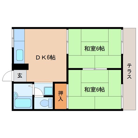 竜田川駅 徒歩2分 1階の物件間取画像